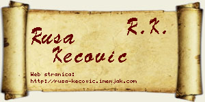 Rusa Kecović vizit kartica